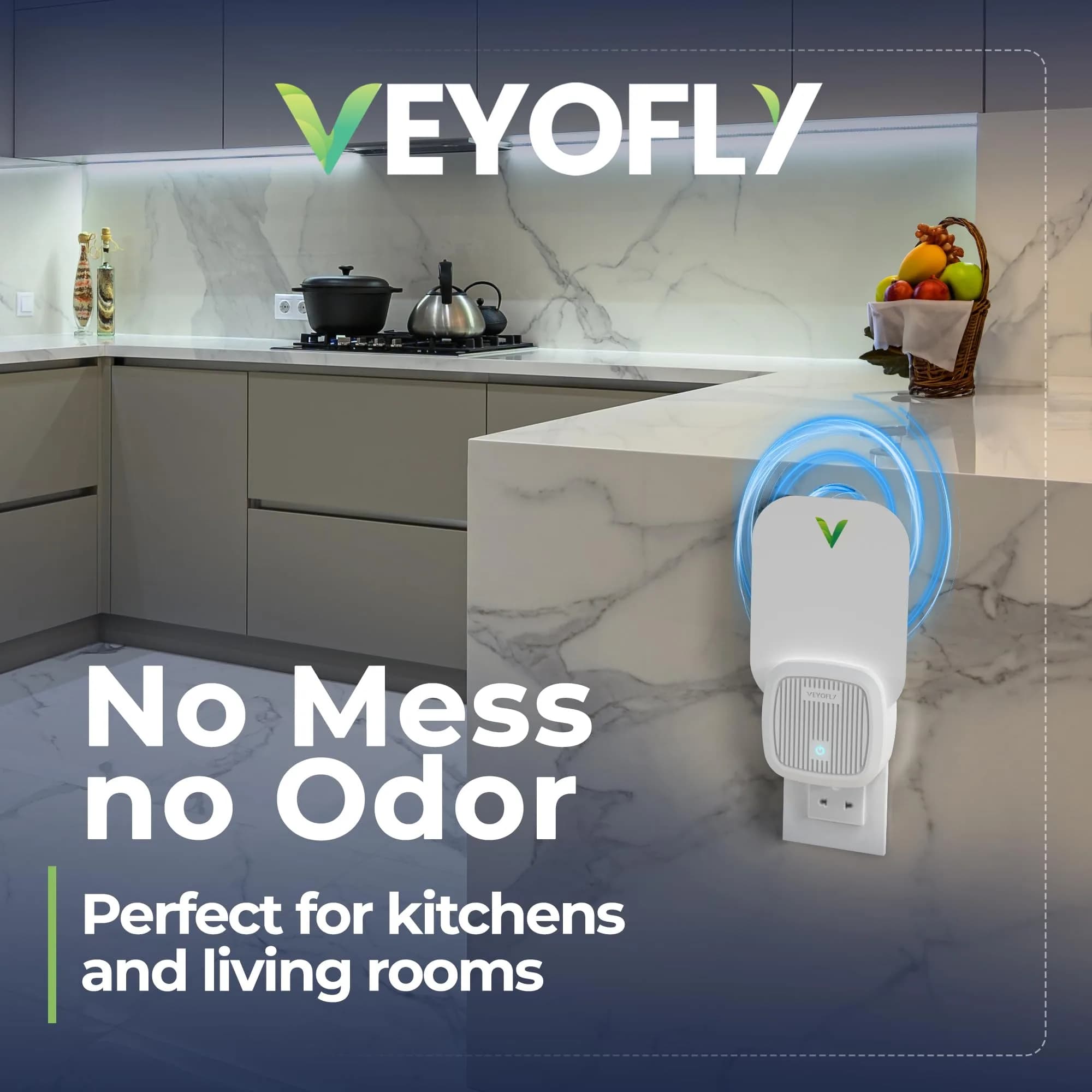 VEYOFLY Fruit Fly & Gnat Trap 4 Devices + 6 Refills | Plug-in Indoor Insect Catcher - view 6