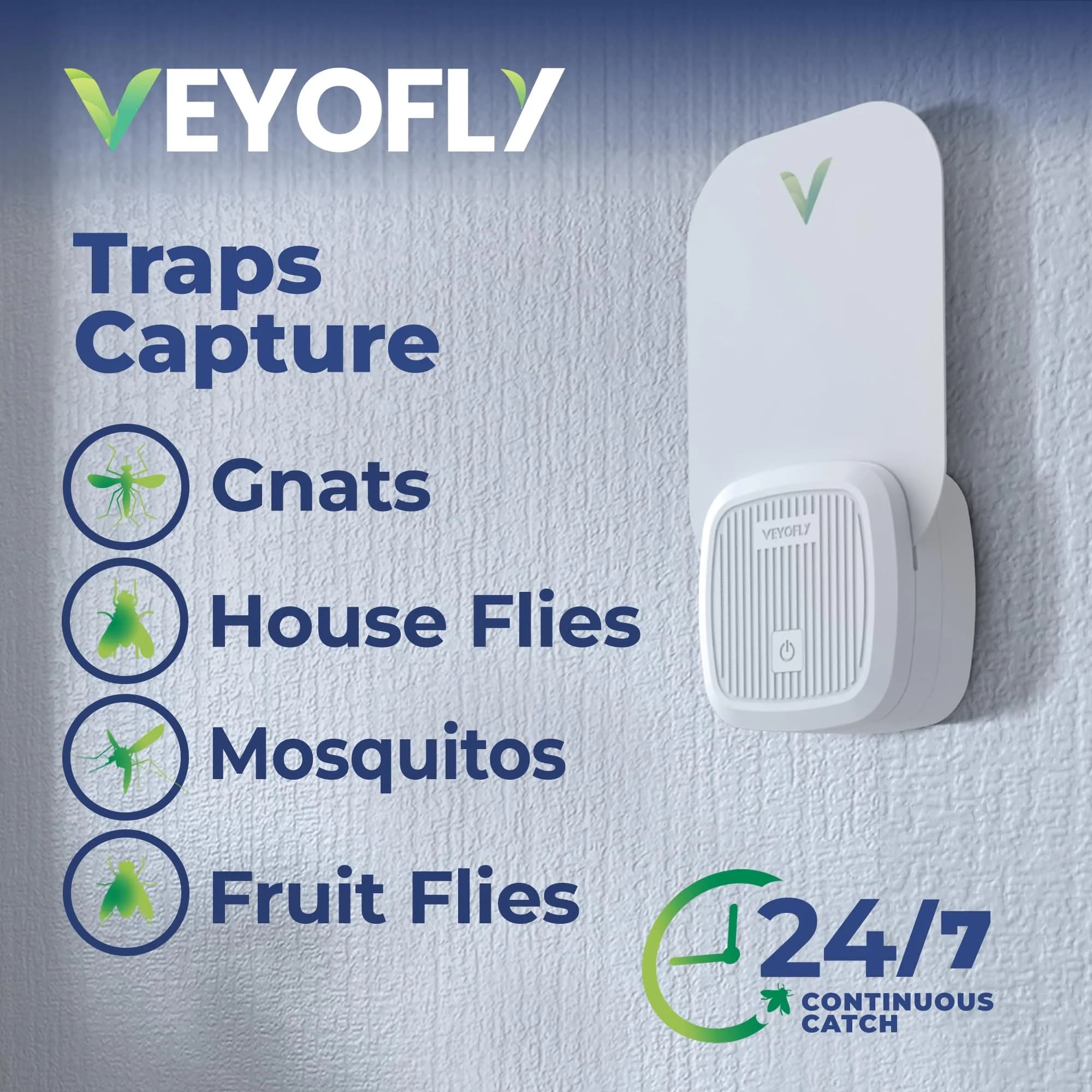 VEYOFLY Fruit Fly & Gnat Trap 4 Devices + 6 Refills | Plug-in Indoor Insect Catcher - view 2