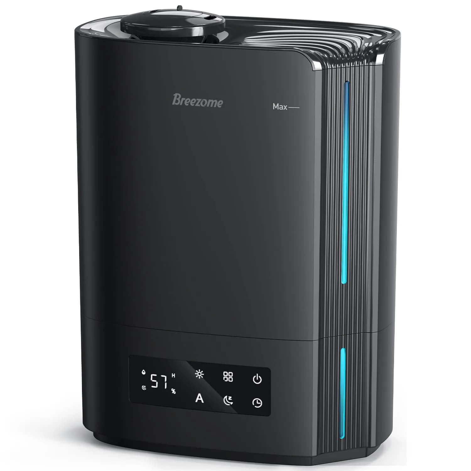 BREEZOME 6L Humidifier for Large Rooms & Bedrooms | 60-Hour Runtime, Smart Humidistat Control, Black - main product image