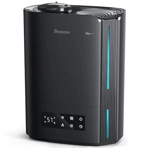 BREEZOME 6L Humidifier for Large Rooms & Bedrooms | 60-Hour Runtime, Smart Humidistat Control, Black thumbnail 1
