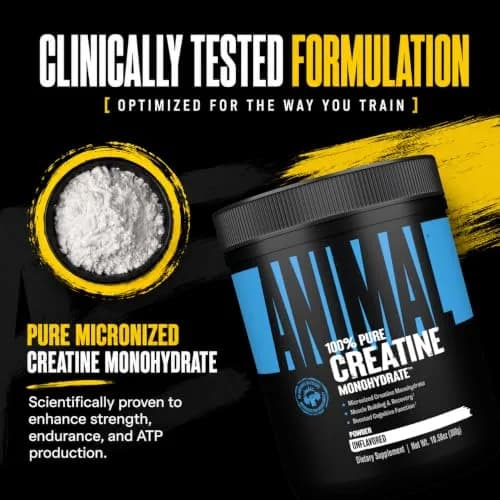 Animal Creatine Monohydrate Powder 1000g | Unflavored, Max Performance & Recovery thumbnail 5