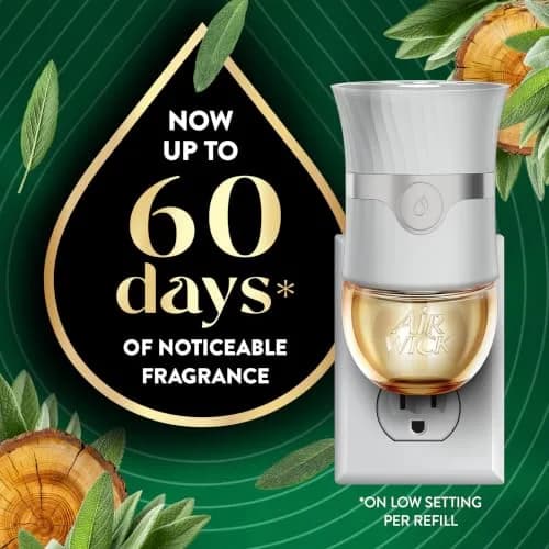 Air Wick Plug In Refill White Sage & Mahogany Essential Oil 5 Count | Continuous Fragrance Diffusion thumbnail 3