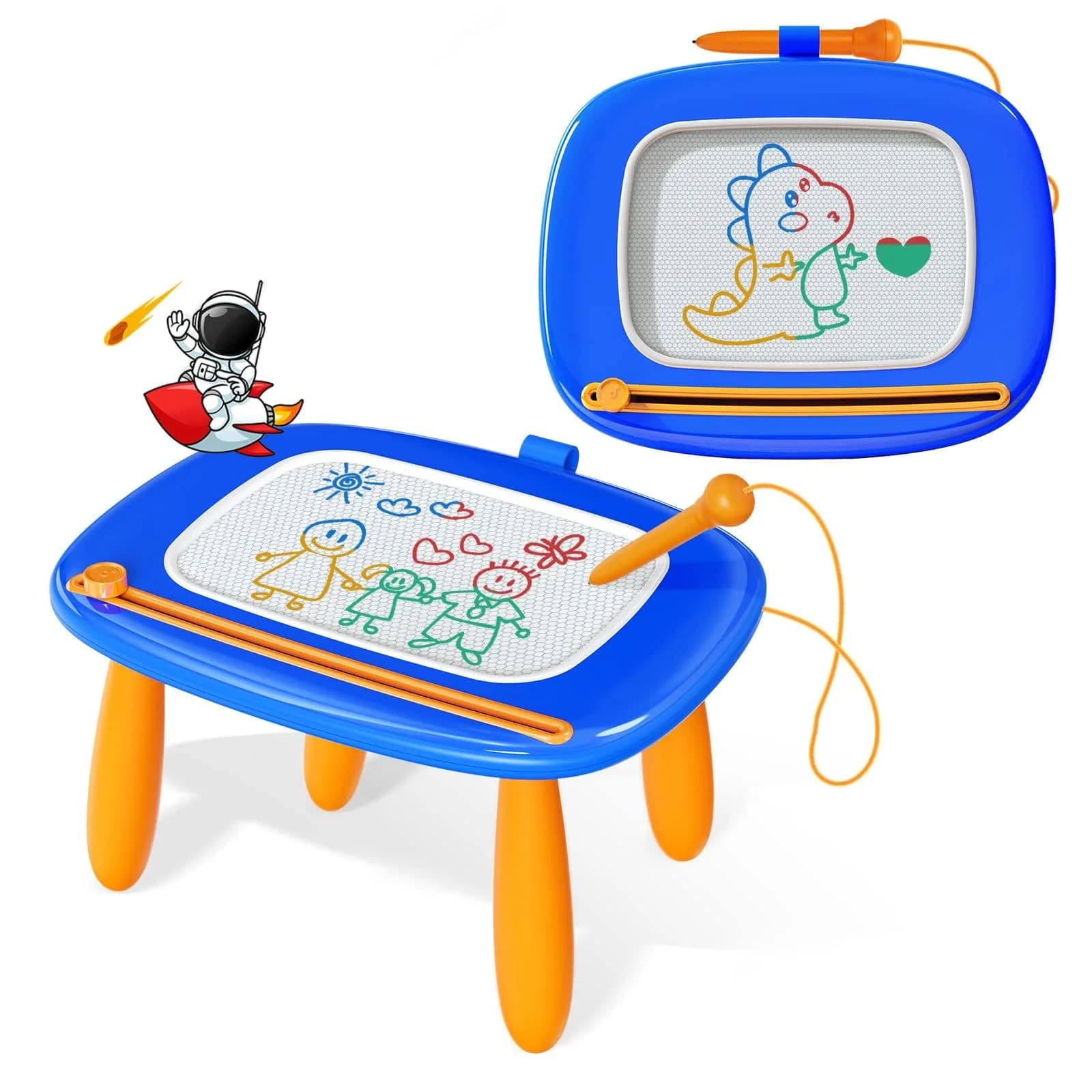 Kikidex Magnetic Drawing Board Toddler Toy | 32.4cm x 33.9cm x 3.9cm (12.7in x 13.3in x 1.5in) - main product image