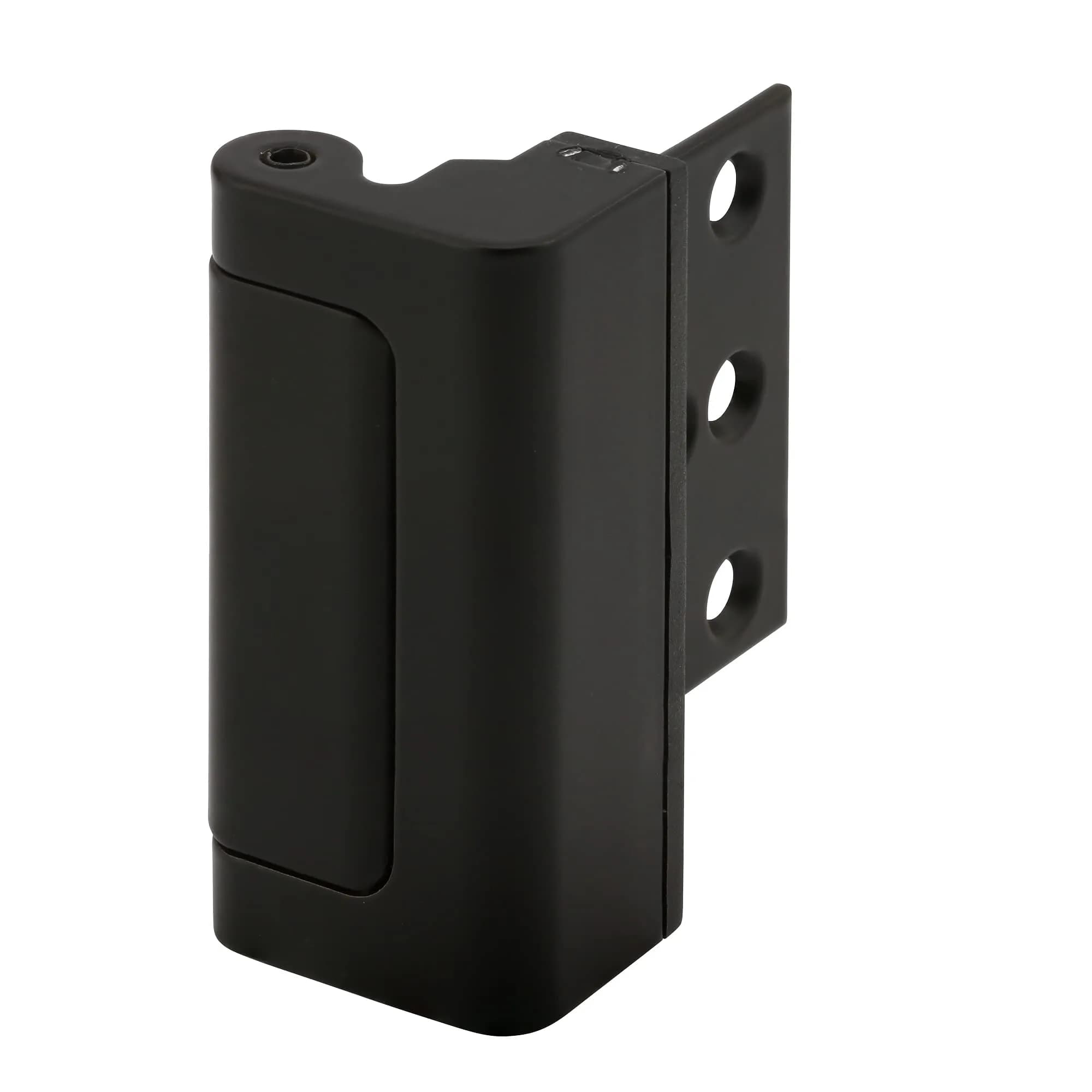 Prime-Line U 11449 High Security Door Reinforcement Lock, Matte Black, 3 in. Screws | Resists 800 lbs Force — Matte Black