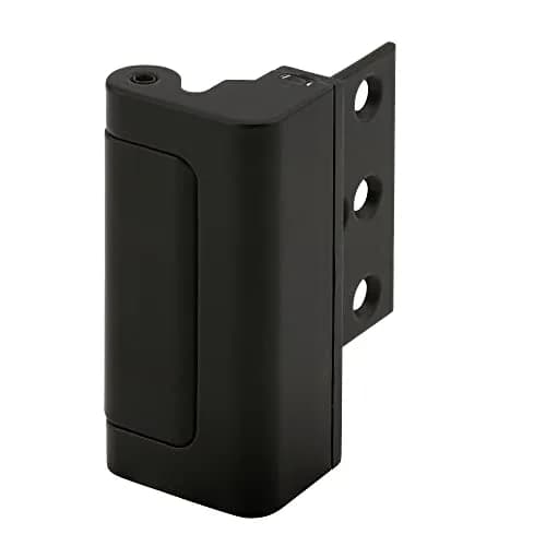Prime-Line U 11449 High Security Door Reinforcement Lock, Matte Black, 3 in. Screws | Resists 800 lbs Force thumbnail 1