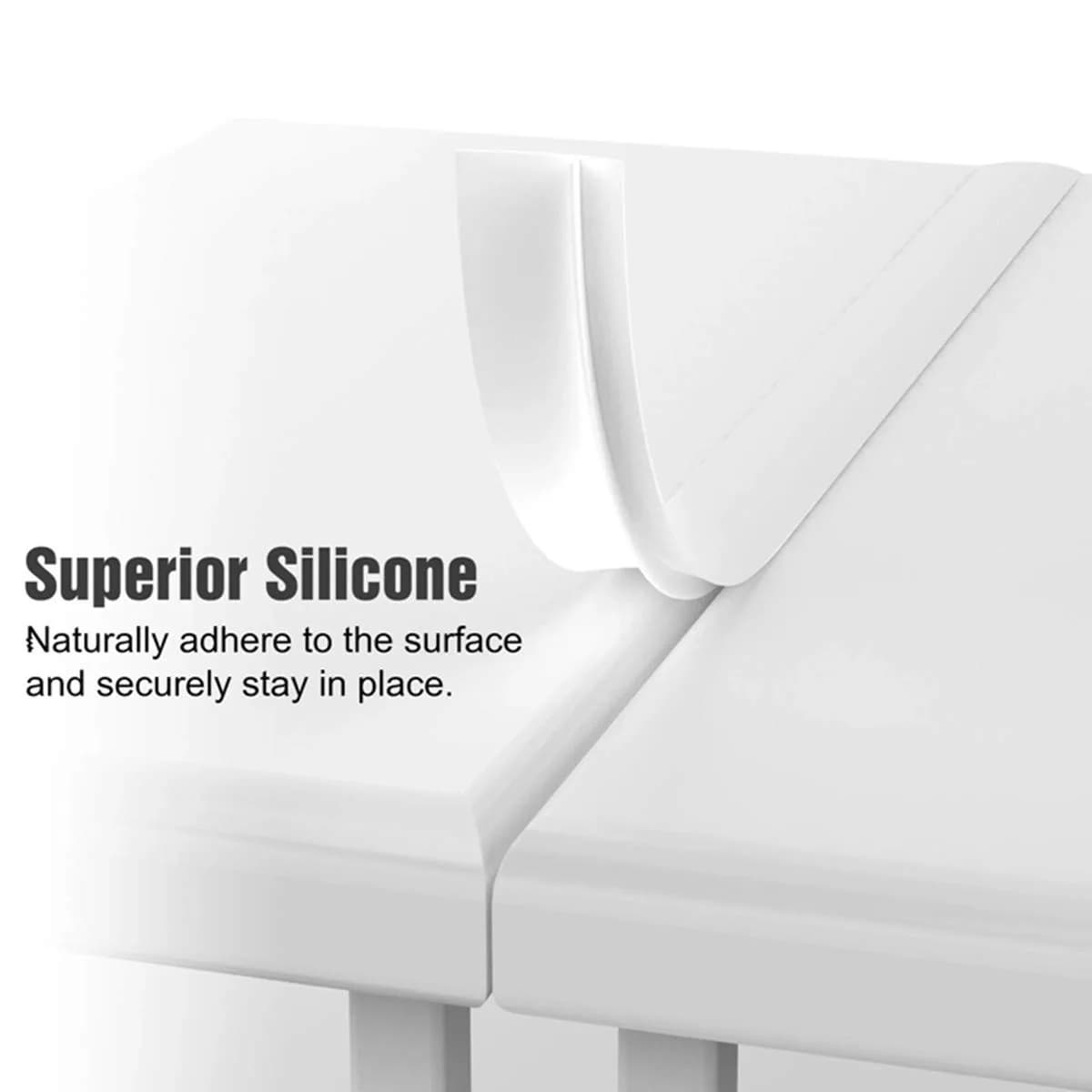 DOOHOOKIT 53 cm (21 in) Silicone Stove Gap Cover - Bright White | USA-Made Food-Grade Silicone for a Spotless Kitchen - view 3
