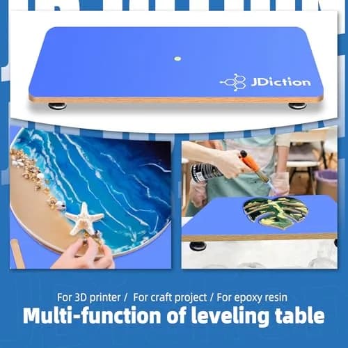 JDiction Resin Leveling Table for Epoxy - 40.64 x 30.48cm (16"x 12") | Adjustable Height & Angle Feet, Nonstick Surface for Art Projects thumbnail 5