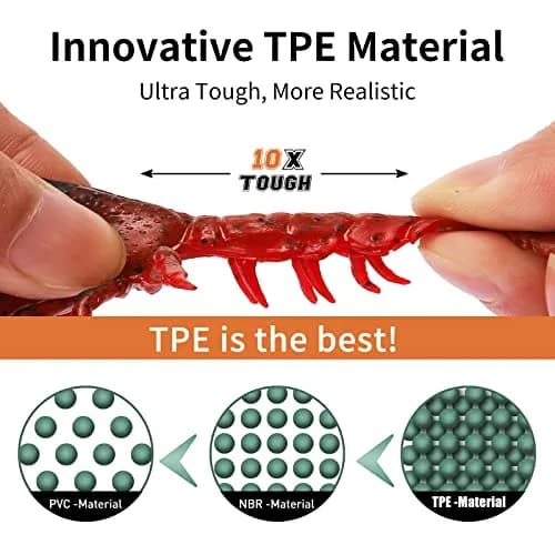 TRUSCEND Pre-Rigged Fishing Jigs 7.5cm (3in) | Lifelike Soft Crayfish Swimbait for Bass, Trout, Crappie, Walleye thumbnail 4