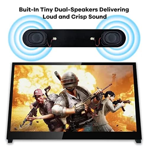 Hosyond 10.1" IPS LCD Capacitive Touch Screen Monitor 1024x600 | Dual Speakers & HDMI Input thumbnail 6
