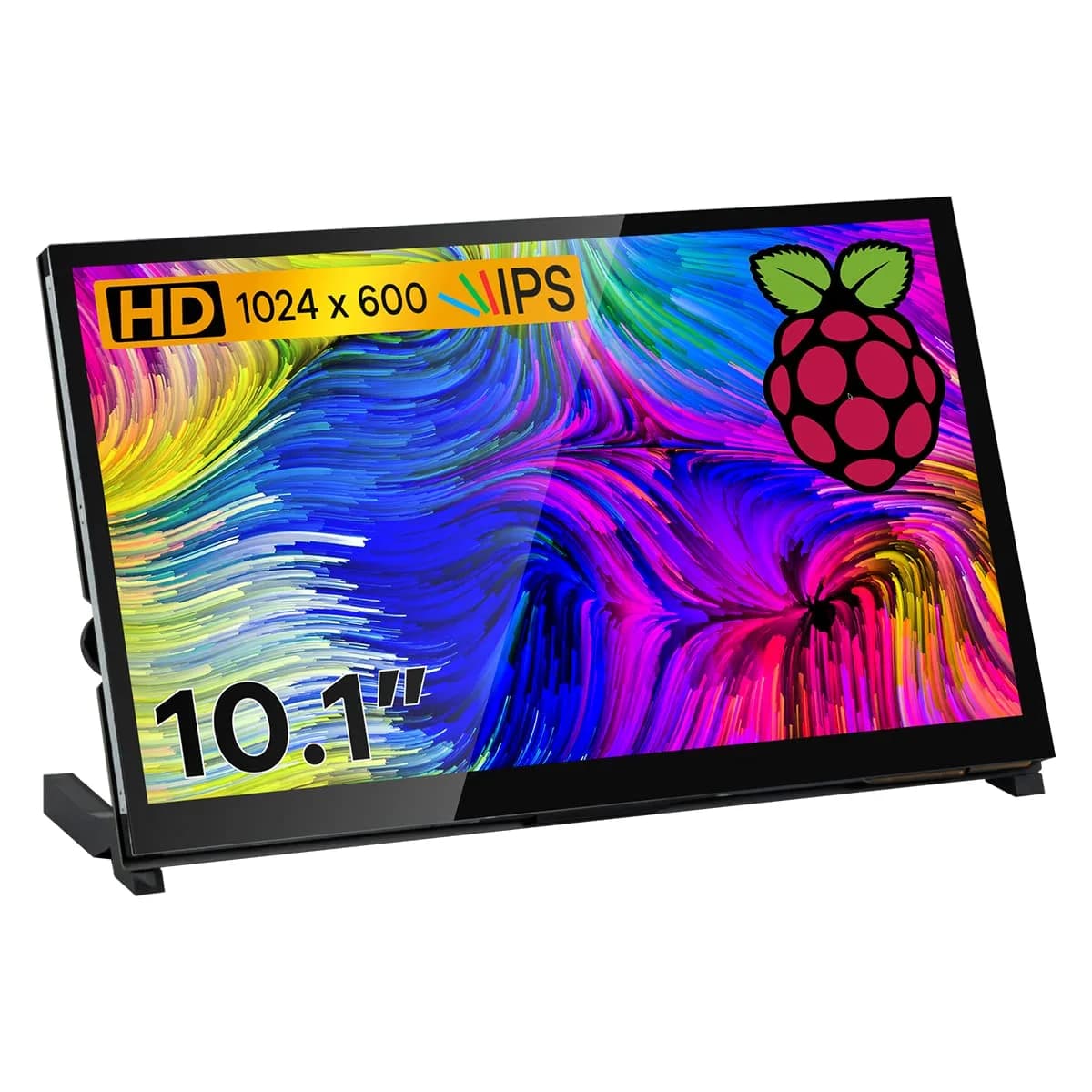Hosyond 10.1" IPS LCD Capacitive Touch Screen Monitor 1024x600 | Dual Speakers & HDMI Input