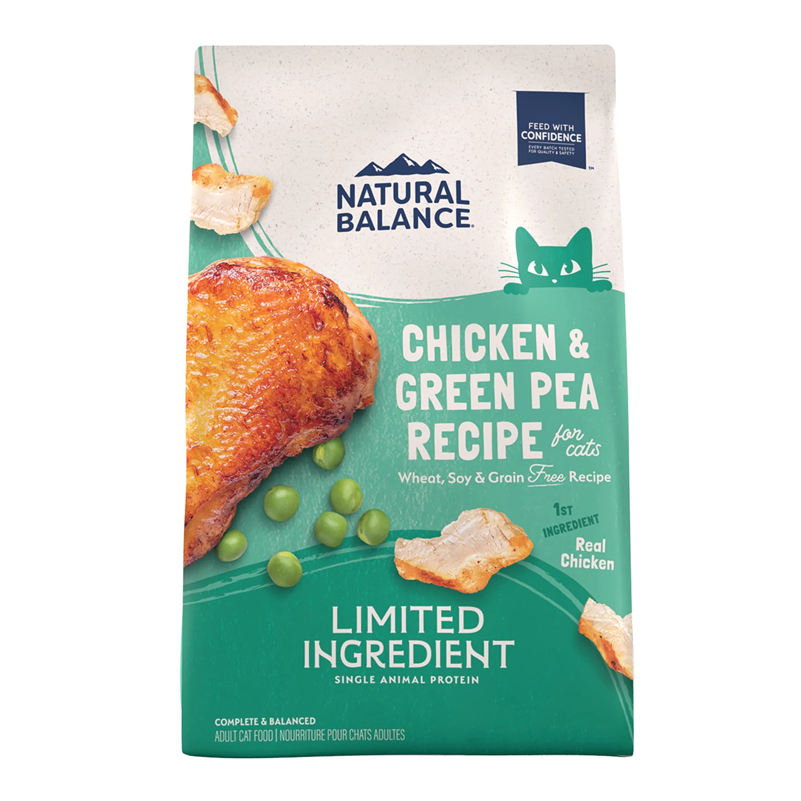 Natural Balance Limited Ingredient Cat Food, Chicken & Green Pea, 15 lb | Grain-Free, Sensitive Stomach Support