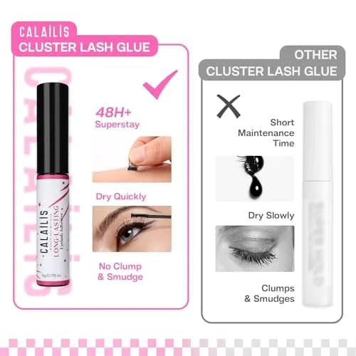 CALAILIS Cluster Lash Glue 2 Pack | Super Strong Hold for 48 Hours thumbnail 5