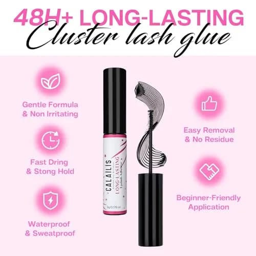 CALAILIS Cluster Lash Glue 2 Pack | Super Strong Hold for 48 Hours thumbnail 2