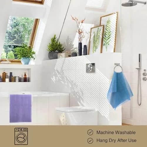 UJFQBH African Net Bath Sponge 3-Pack | Long Net Exfoliating Shower Scrubber for Smooth Skin thumbnail 6