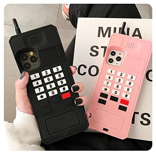 UnnFiko Retro Cellphone Silicone Case for iPhone 14 (6.1-inch) | Fun Stand Feature thumbnail 3