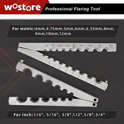 Wostore Flaring Tools Set 15 Sizes | Durable HVAC & Refrigeration Flare Kit with Tube Cutter & Reamer thumbnail 4