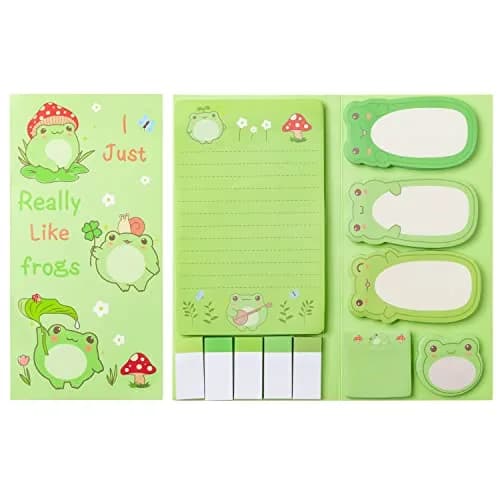 Xqumoi Frog Sticky Notes Set 946ml (32oz) | Cute Cartoon Memo Pads for Daily Reminders - main product image