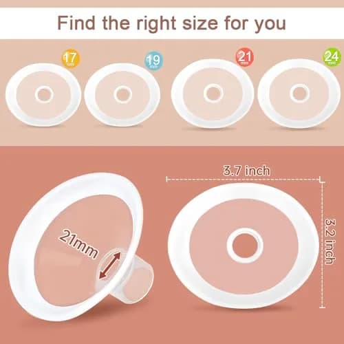 PumpMom-us 21mm Oval Flange & Valve Set for Spectra S2/S1/9+ Breast Pumps | BPA-Free Polypropylene & Silicone thumbnail 5