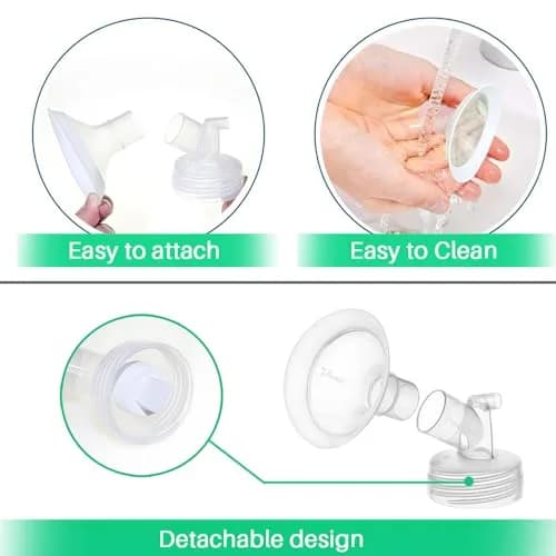 PumpMom-us 21mm Oval Flange & Valve Set for Spectra S2/S1/9+ Breast Pumps | BPA-Free Polypropylene & Silicone thumbnail 9