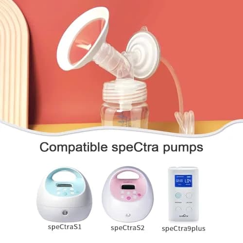 PumpMom-us 21mm Oval Flange & Valve Set for Spectra S2/S1/9+ Breast Pumps | BPA-Free Polypropylene & Silicone thumbnail 2