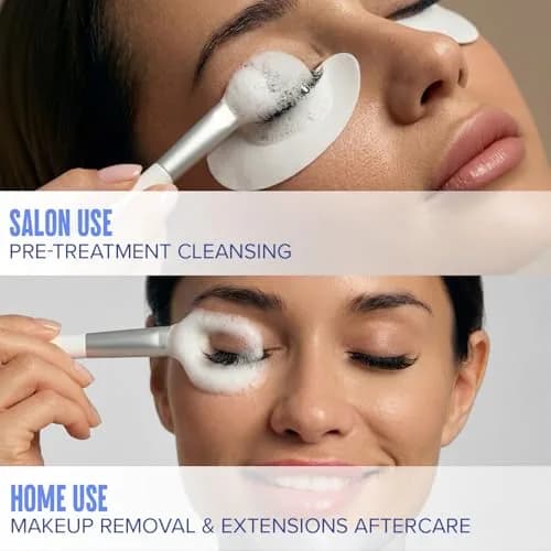 STACY LASH Eyelash Extension Shampoo + Brush 100ml (3.38 fl oz) | Gentle Foaming Cleanser for Natural & Extended Lashes thumbnail 3