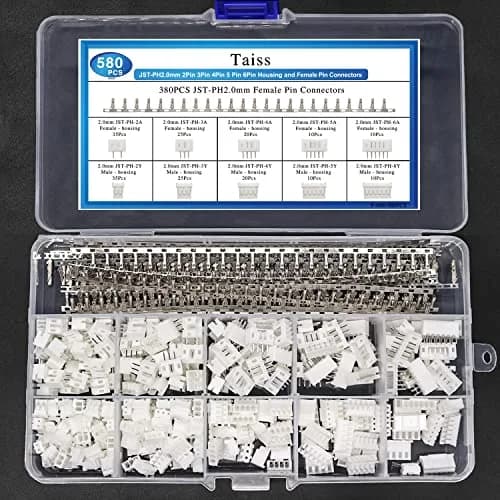 Taiss JST PH Connector Kit 580PCS 2.0mm | Widely Used in Household & Electronics thumbnail 6