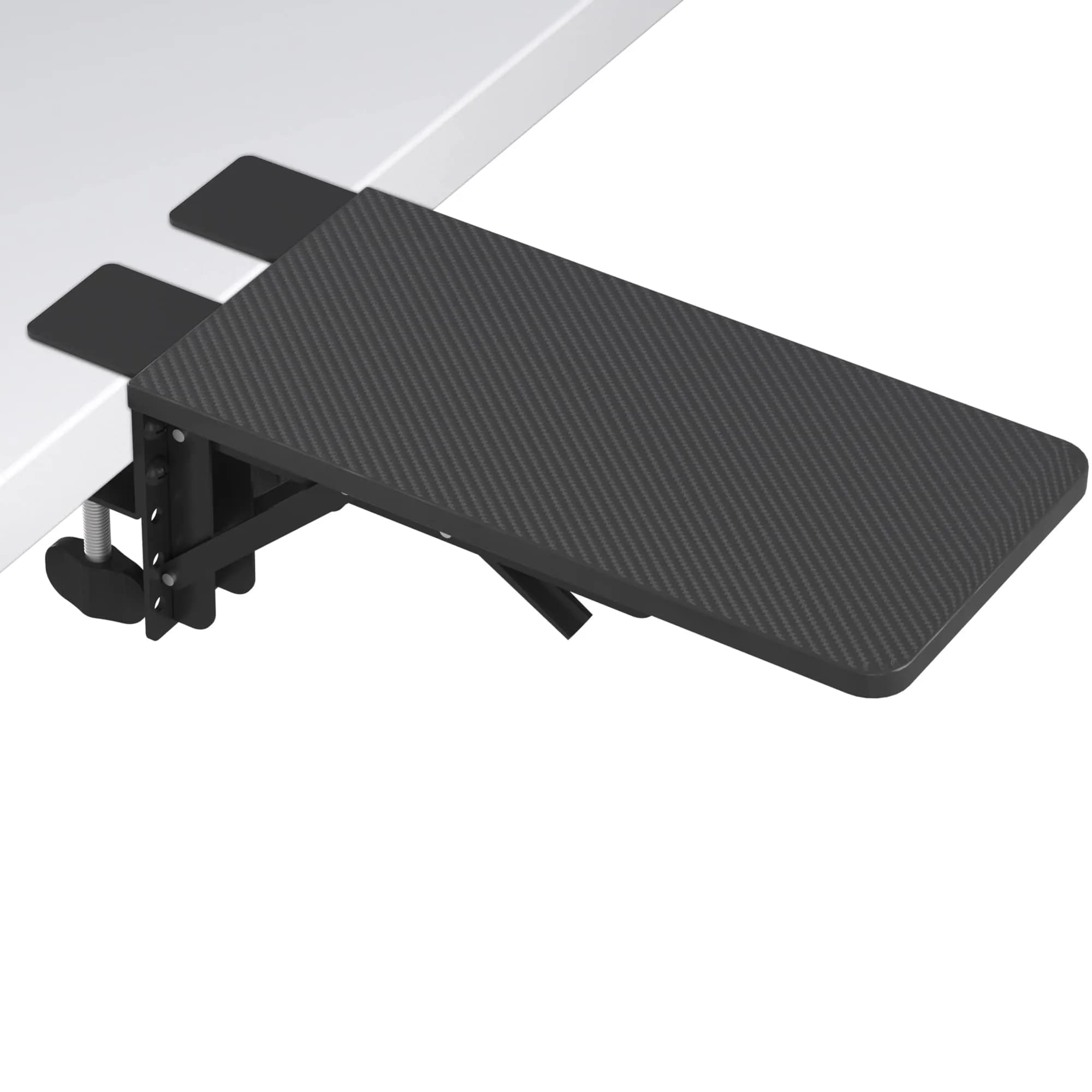 BONTEC Desk Extender Tray 30cm x 15cm (11.8"x5.9") | Clamp-On Ergonomic Arm Rest for Home & Office Use - main product image