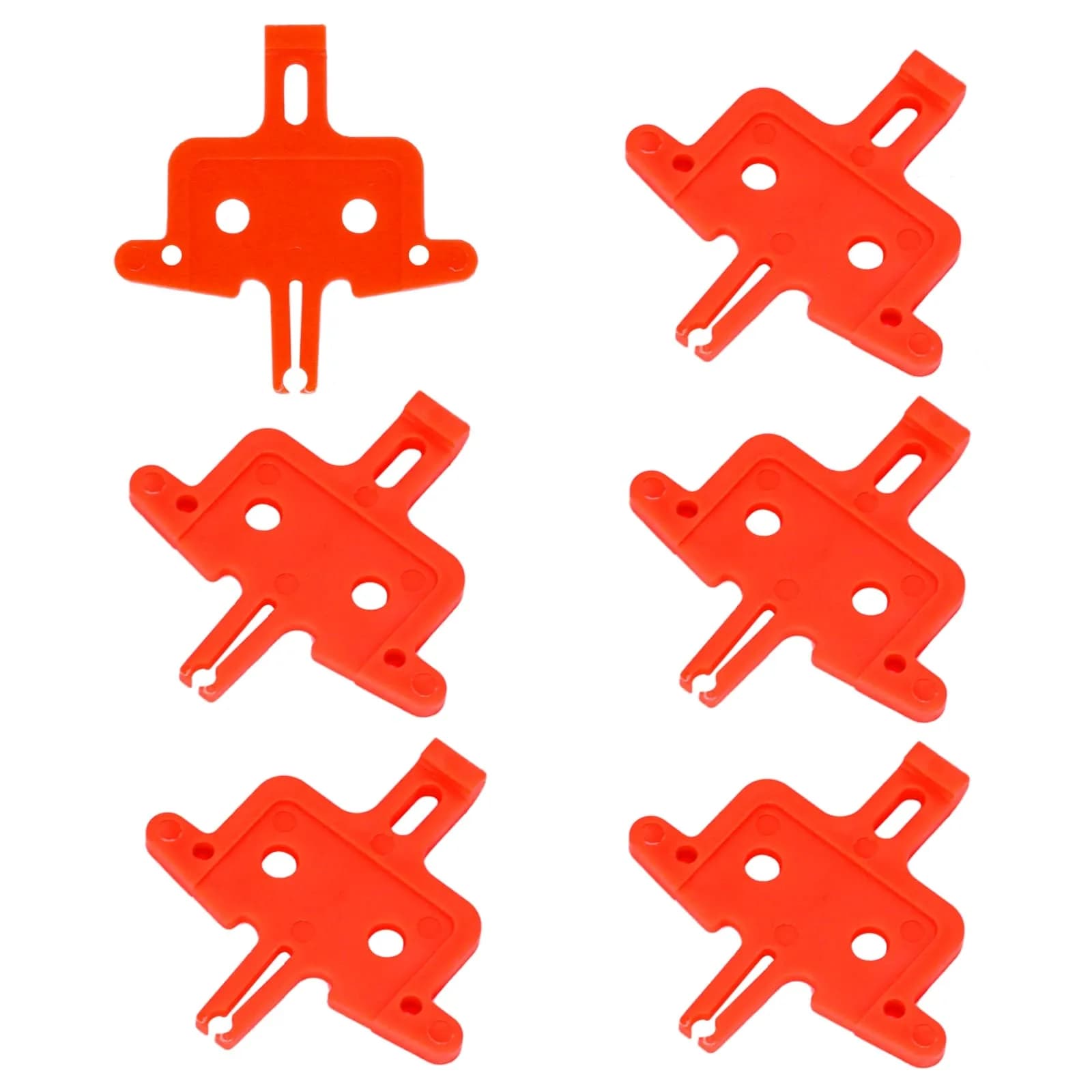 Sliverdew Bicycle Brake Pad Spacer 6PCS | Hydraulic Disc Brake Tool for MTB & Road Bikes — Red