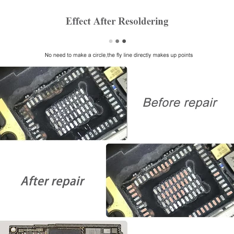 GOLDEN BLUE 2PCS Soldering Lugs Solder Piece Rework Pad Welding Point Repair for Phones IC Pad Touch BGA PCB Fingerprint Welding Plates thumbnail 6
