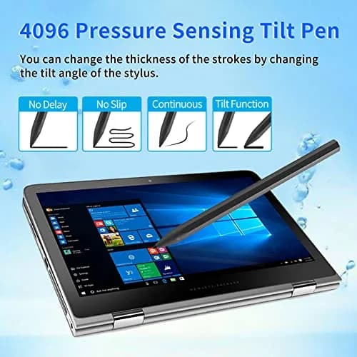 SSS·GRGB Rechargeable Stylus Pen for HP Envy/Pavilion/Spectre X360/X2 (Black) | MPP 2.0, 4096 Pressure, Tilt, Palm Rejection thumbnail 3