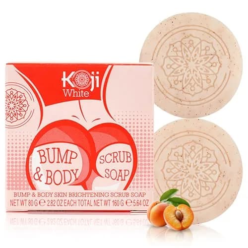 Koji White Kojic Acid Bump Eraser Body Scrub Soap 2 Bars | Brightening & Exfoliating thumbnail 1