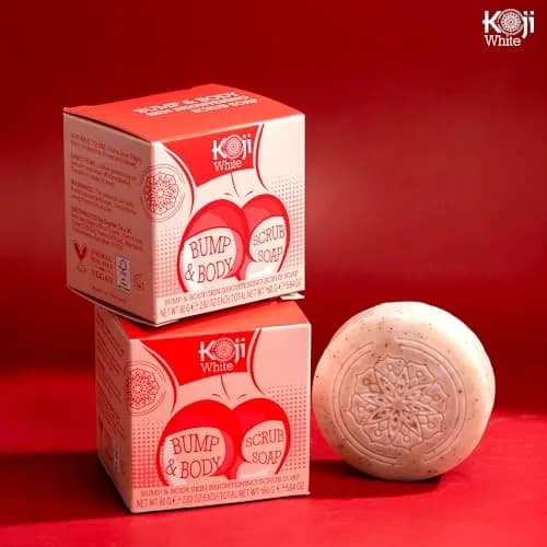 Koji White Kojic Acid Bump Eraser Body Scrub Soap 2 Bars | Brightening & Exfoliating thumbnail 8