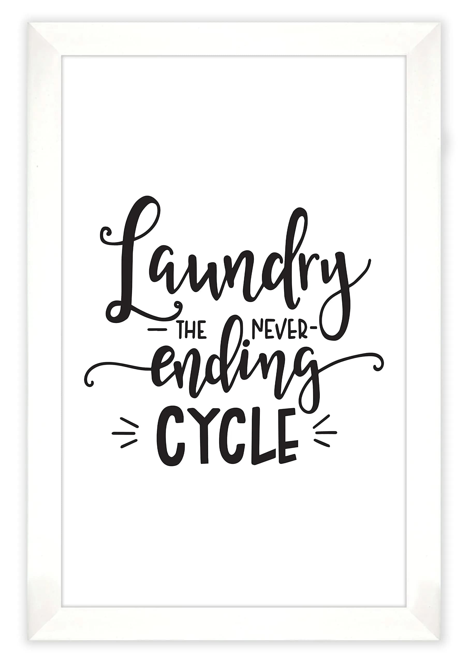 Inkdotpot Laundry Room Poster 8x10 Inch | Wash Dry Fold Repeat Wall Art for Home Laundry — Design 16