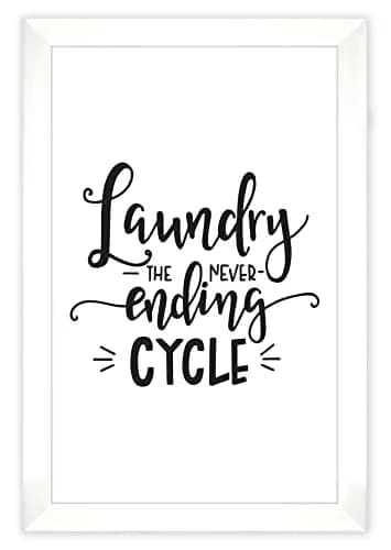 Inkdotpot Laundry Room Decor Poster with White Frame 14x20 Inches | Modern Laundry Wall Art for Home thumbnail 1