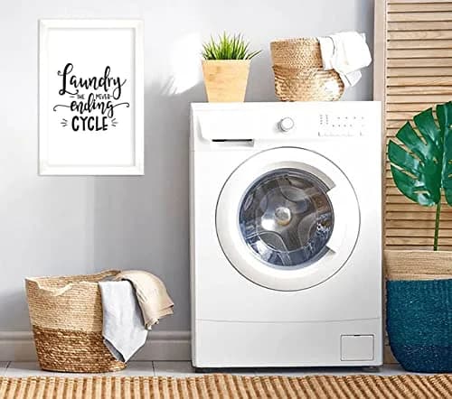 Inkdotpot Laundry Room Decor Poster with White Frame 14x20 Inches | Modern Laundry Wall Art for Home thumbnail 2
