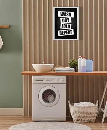 Inkdotpot Laundry Room Poster 8x10 Inch | Wash Dry Fold Repeat Wall Art for Home Laundry thumbnail 4