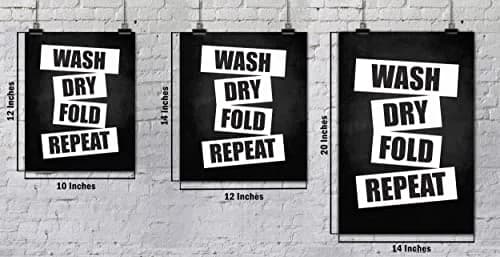 Inkdotpot Laundry Room Poster 8x10 Inch | Wash Dry Fold Repeat Wall Art for Home Laundry thumbnail 5