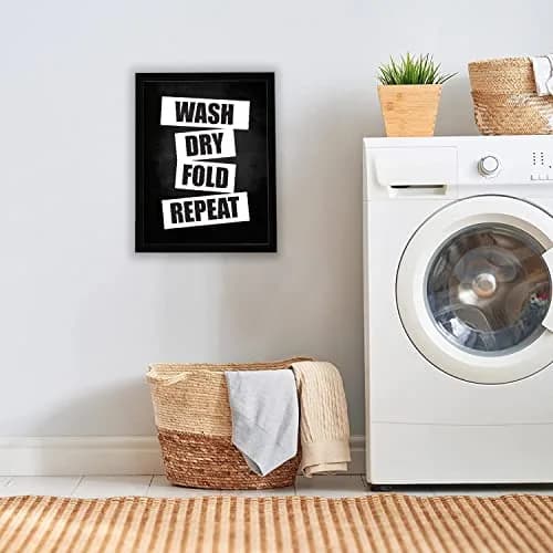 Inkdotpot Laundry Room Poster 8x10 Inch | Wash Dry Fold Repeat Wall Art for Home Laundry thumbnail 6