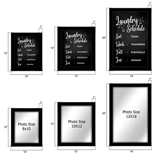 Inkdotpot Black Wall Art Poster with Frame | Modern Laundry Schedule for Home & Wash Area thumbnail 3