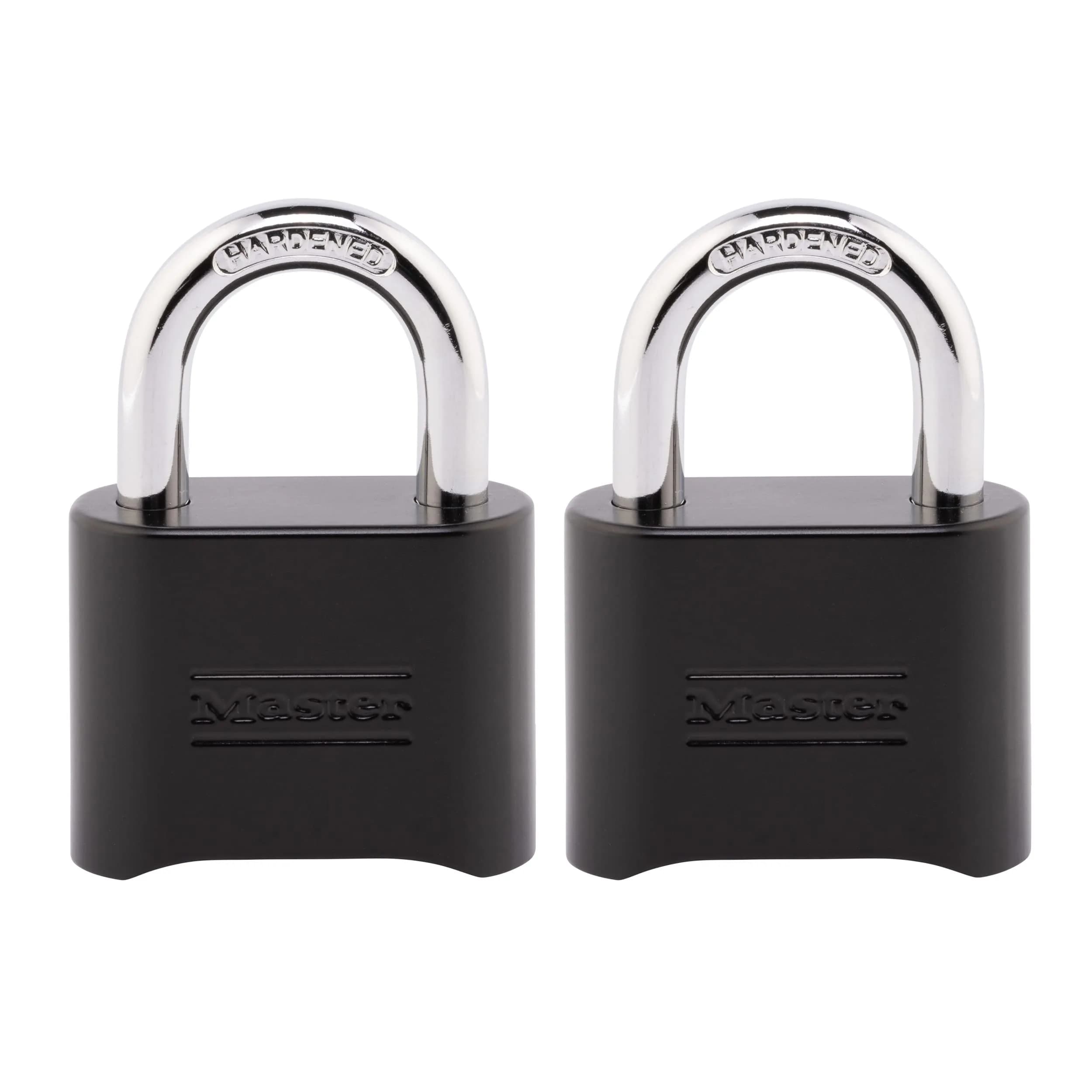 Master Lock Resettable Combination Padlock 2-Pack | Hardened Steel Shackle for Gym Lockers & Outdoor Gates - main product image