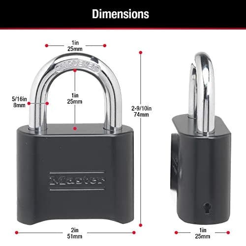 Master Lock Resettable Combination Padlock 2-Pack | Hardened Steel Shackle for Gym Lockers & Outdoor Gates thumbnail 6