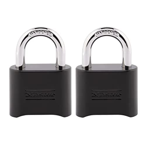 Master Lock Resettable Combination Padlock 2-Pack | Hardened Steel Shackle for Gym Lockers & Outdoor Gates thumbnail 1