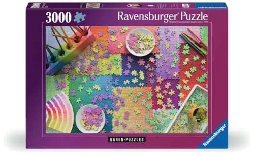 Ravensburger Puzzle on Puzzles 3000 Piece | Vibrant Gradient Collage for Adults thumbnail 1