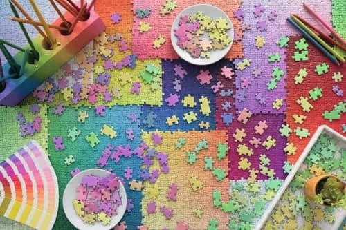 Ravensburger Puzzle on Puzzles 3000 Piece | Vibrant Gradient Collage for Adults thumbnail 2