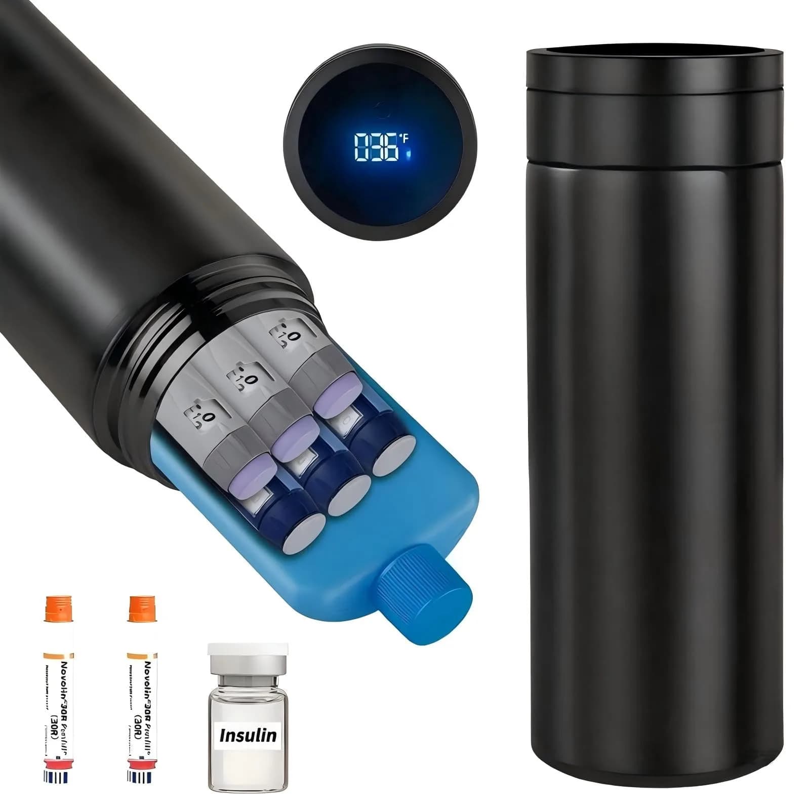 Bogush Insulin Cooler Travel Case TSA Approved 22.9 cm (9 in) | Keeps Medication Cool for 60 Hours - view 2