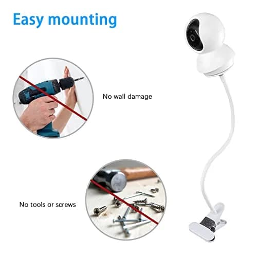 OkeMeeo Flexible Clamp Mount for TP-Link Tapo C210/Tapo C200/Tapo C211/Tapo C220/Kasa KC410S/Kasa EC70/Kasa EC71 | No Drill 15.7 in thumbnail 3