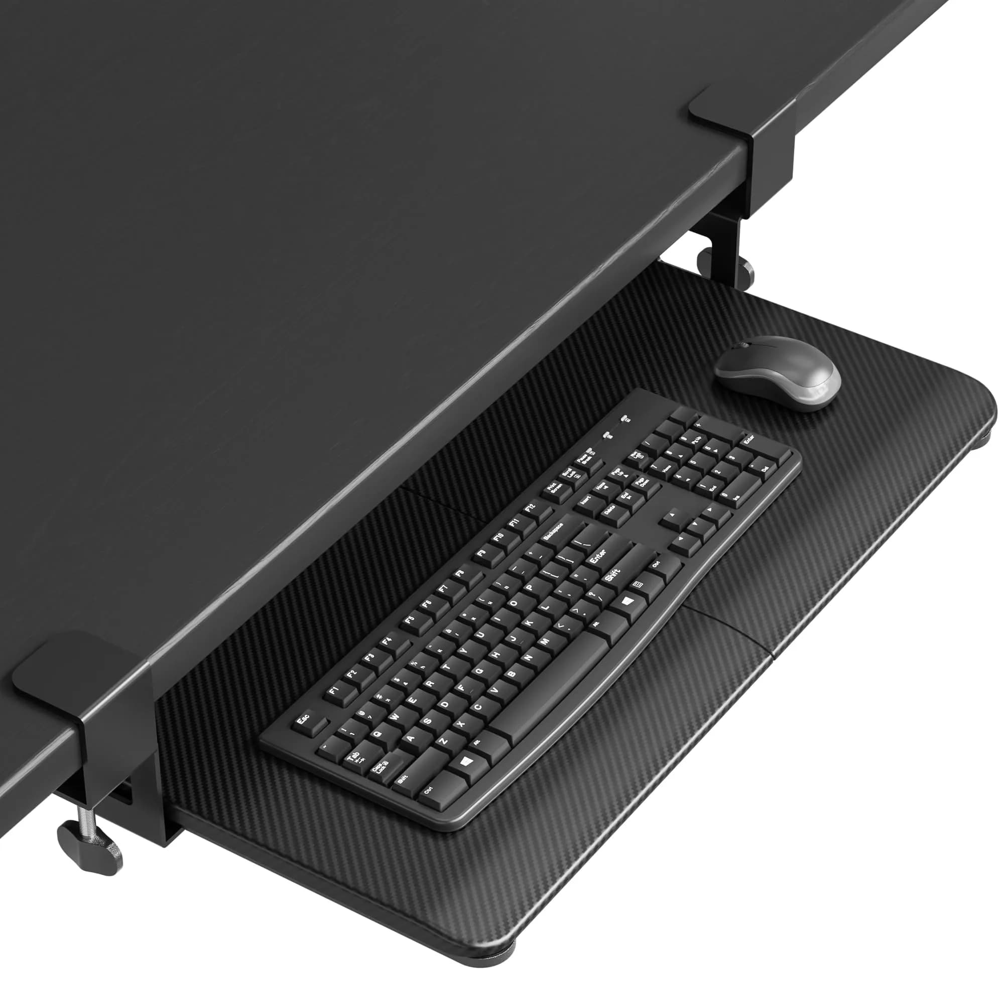 BONTEC Under Desk Keyboard Tray 20" x 11.8" | Space-Saving Ergonomic Platform — 25.6 X 11.8 Inch