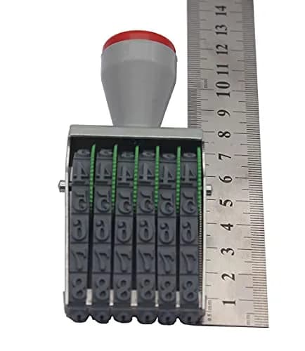 WANLIAN 6 Digits Number Stamps | Multipurpose Rubber Numbering Stamp for Business & DIY (3.93in x 1.77in) thumbnail 2