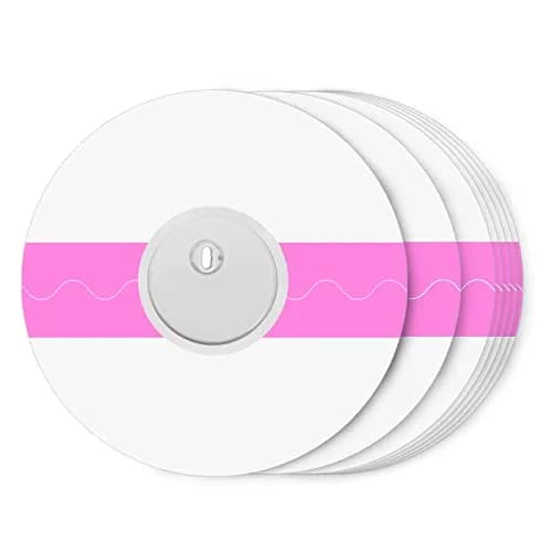 HONYOU Libre 3 Plus Sensor Covers Pink 40 Count | Waterproof Adhesive Patches for Freestyle Bandage — Pink