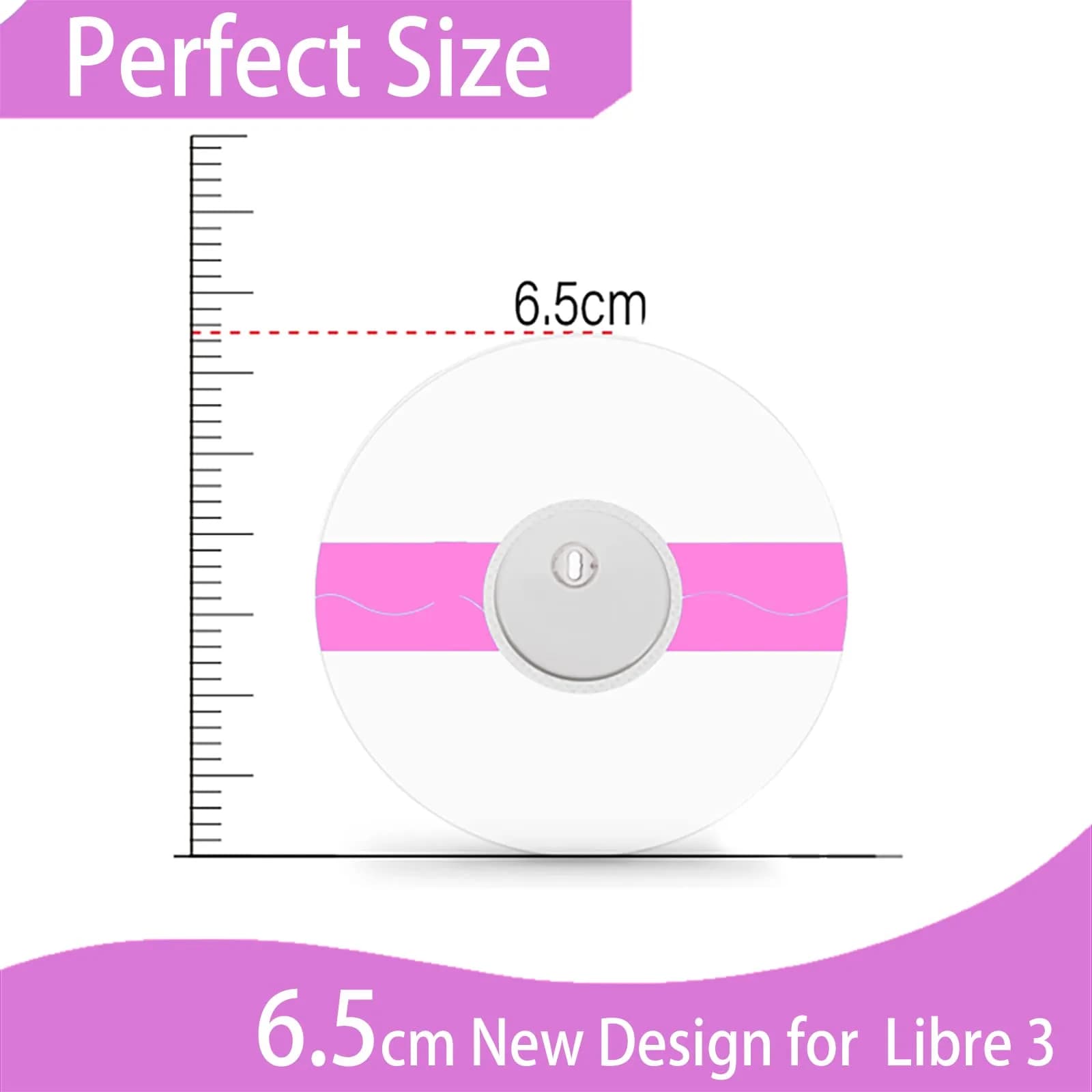 HONYOU Libre 3 Plus Sensor Covers Pink 40 Count | Waterproof Adhesive Patches for Freestyle Bandage - view 6